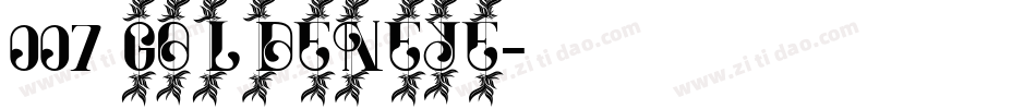007 GoldenEye字体转换